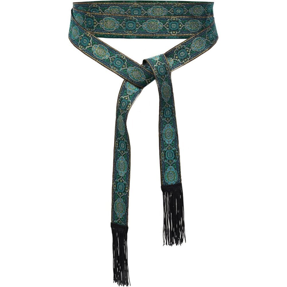 Medieval Waist Belt Polyester with Embroidery Pirate Renaissance Vintage